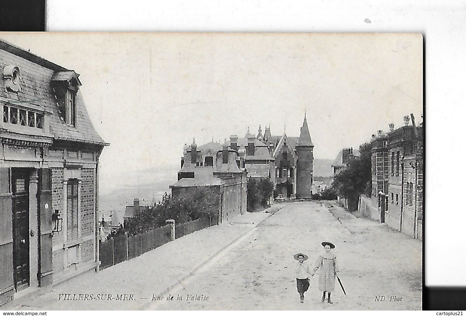 VILLERS SUR  MER     RUE DE LA FALAISE   2 ENFANTS       DEPT 14 - Villers Sur Mer