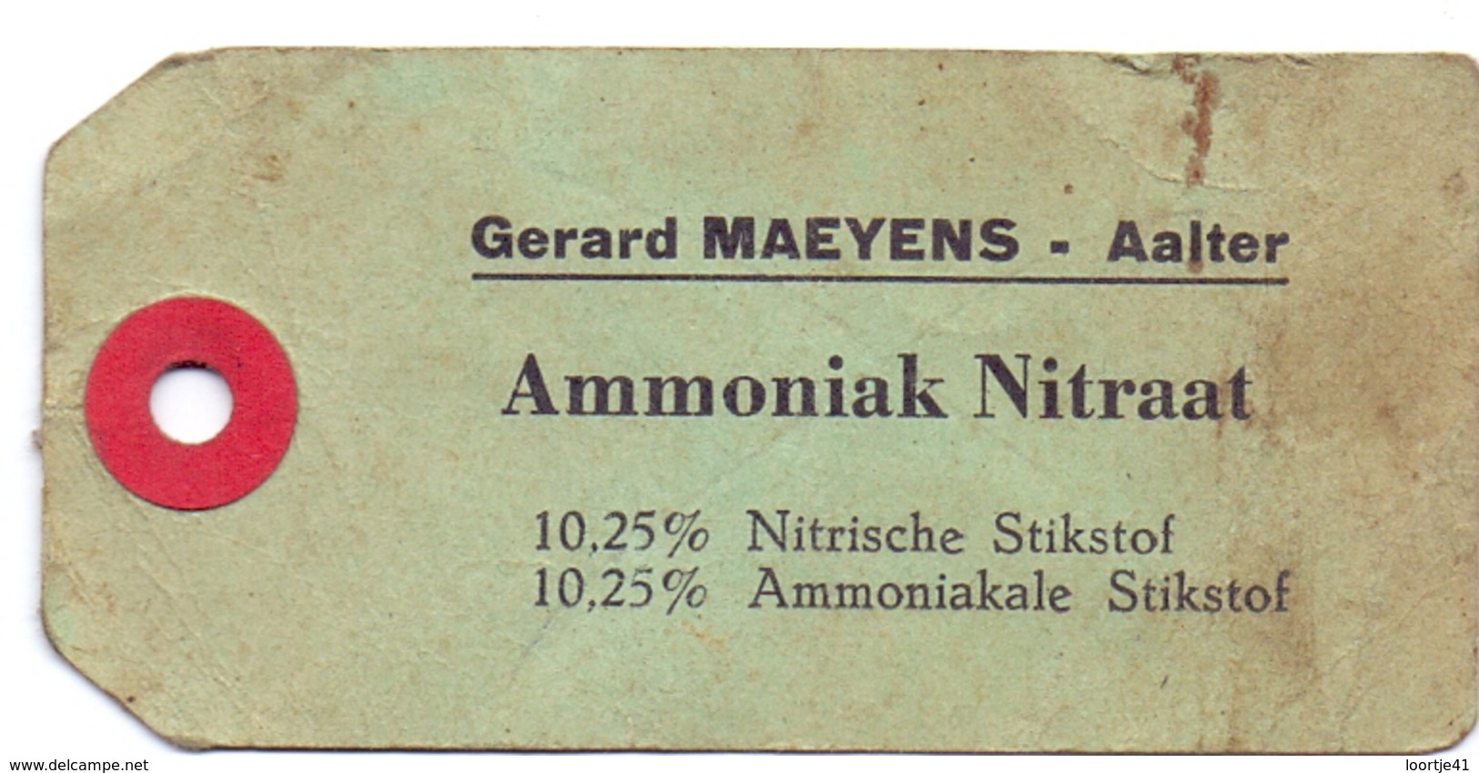 Pub Reclame - Etiket Ammoniak Nitraat Gerard Maeyens Aalter - Publicités