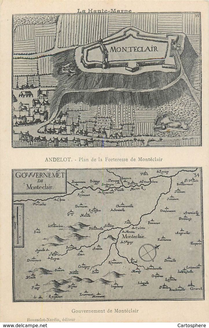 CPA 52 Haute Marne Andelot Blancheville Plan De La Forteresse De Montéclair - Gouvernement - Gravure - Andelot Blancheville