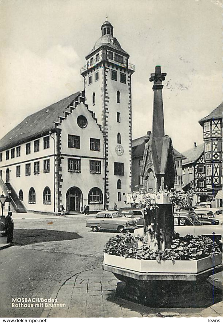 MOSBACH/Baden - Rathaus Mit Brunnen - Mosbach