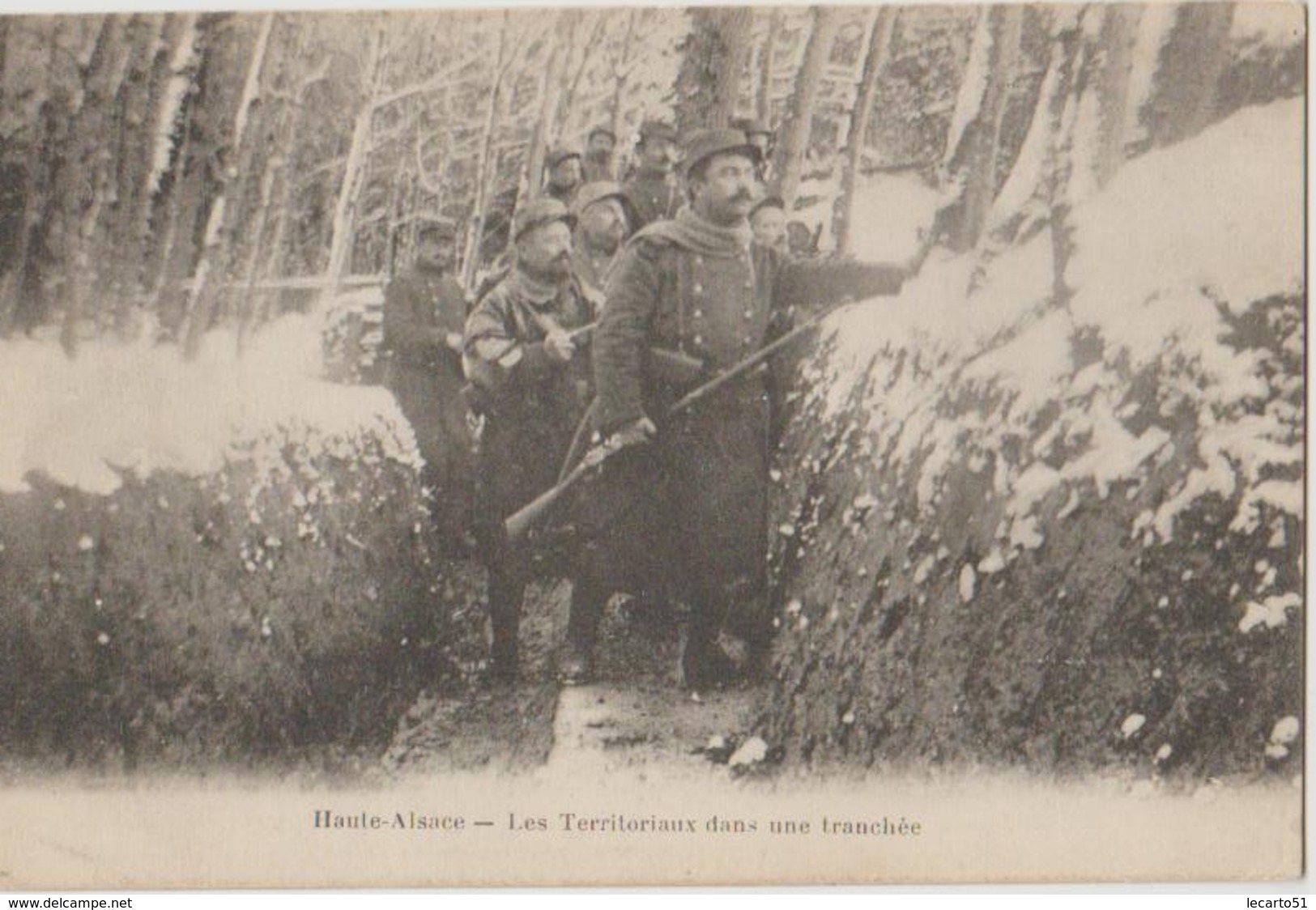 MILITARIA HAUTE ALSACE LES TERRITORIAUX DANS UNE TRANCHEE - A Identifier