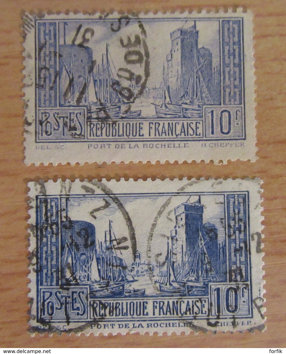 France - Timbre 10 Francs La Rochelle YT N°261 - 2 Variétés, 261b Et 261c - Oblitérés - Oblitérés