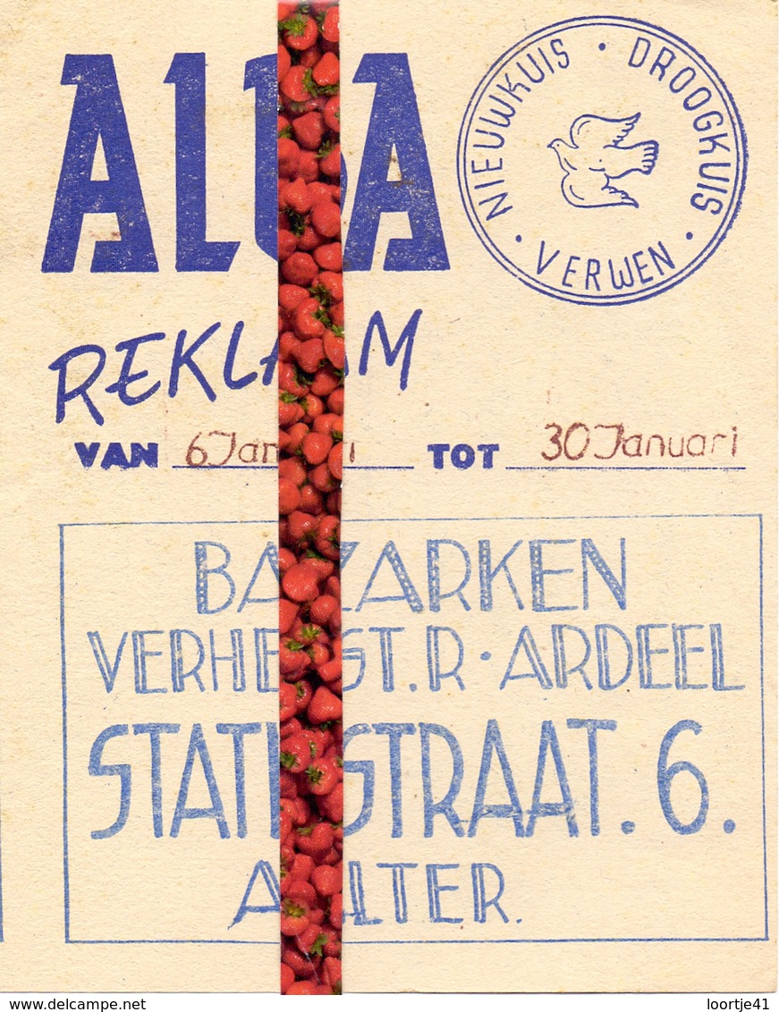 Pub Reclame - Droogkuis ALBA - Bazarken  Verhelst - Ardeel - Aalter 1963 - Publicités