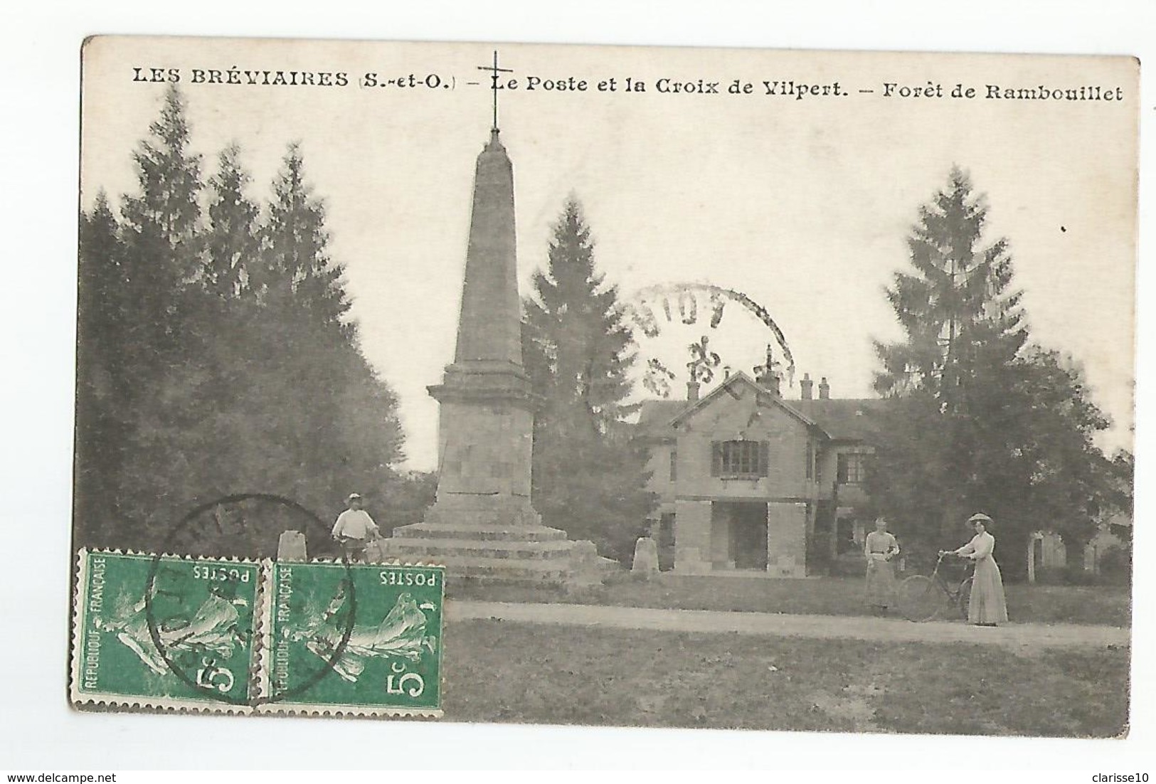 78 Les Breviaires Le Poste Et La Croix De Vilpert Foret De Rambouillet Animée - Autres & Non Classés