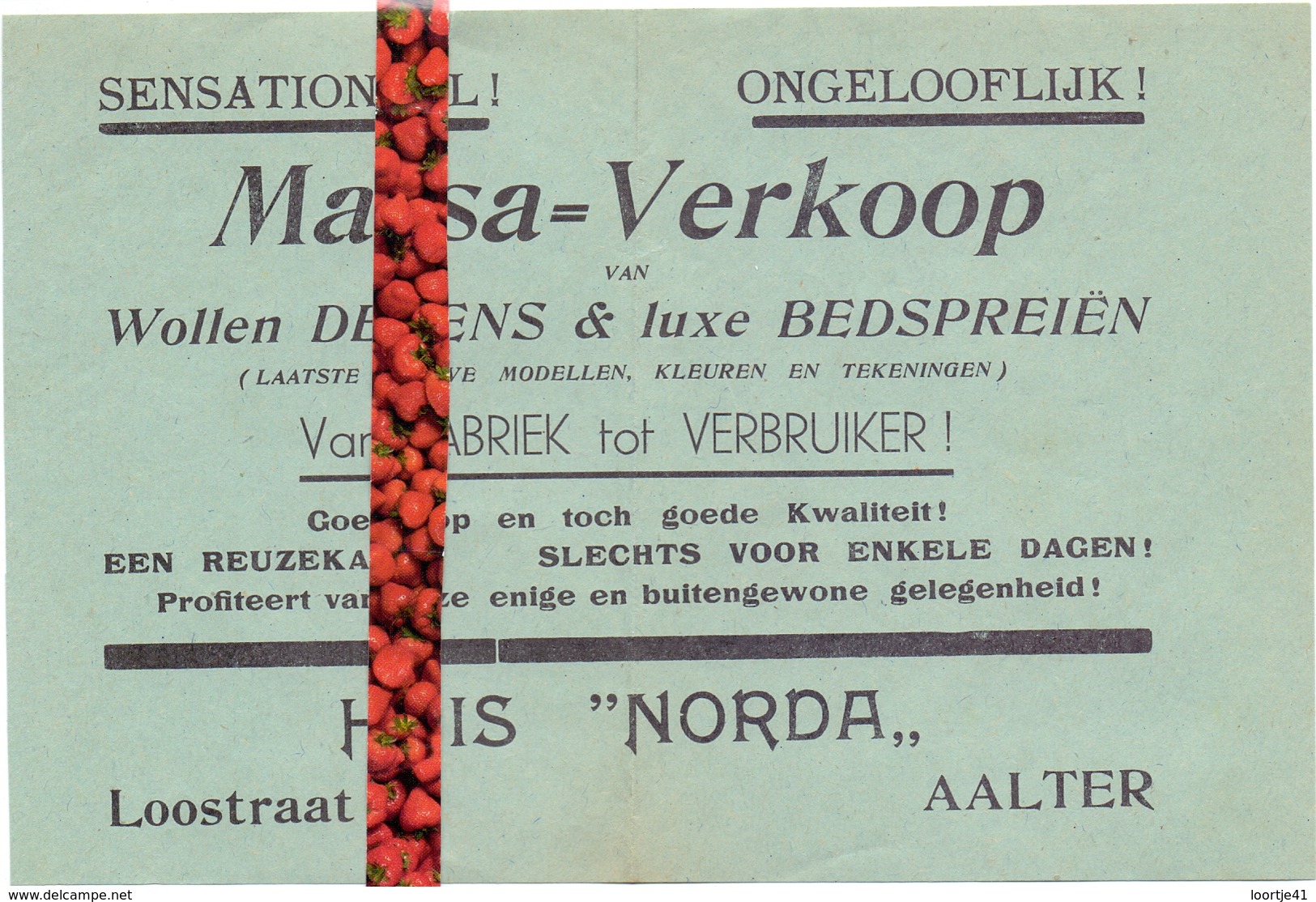 Pub Reclame - Dekens Bedspreien Huis Norda - Aalter Ca 1963 - Publicités