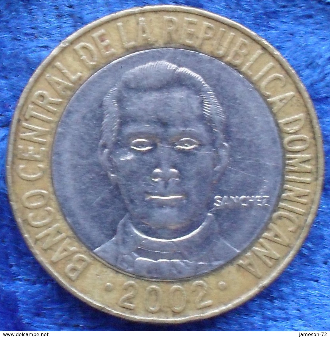 DOMINICAN REPUBLIC - 5 Pesos 2002 KM# 89 Bi-metallic - Edelweiss Coins - Dominicana