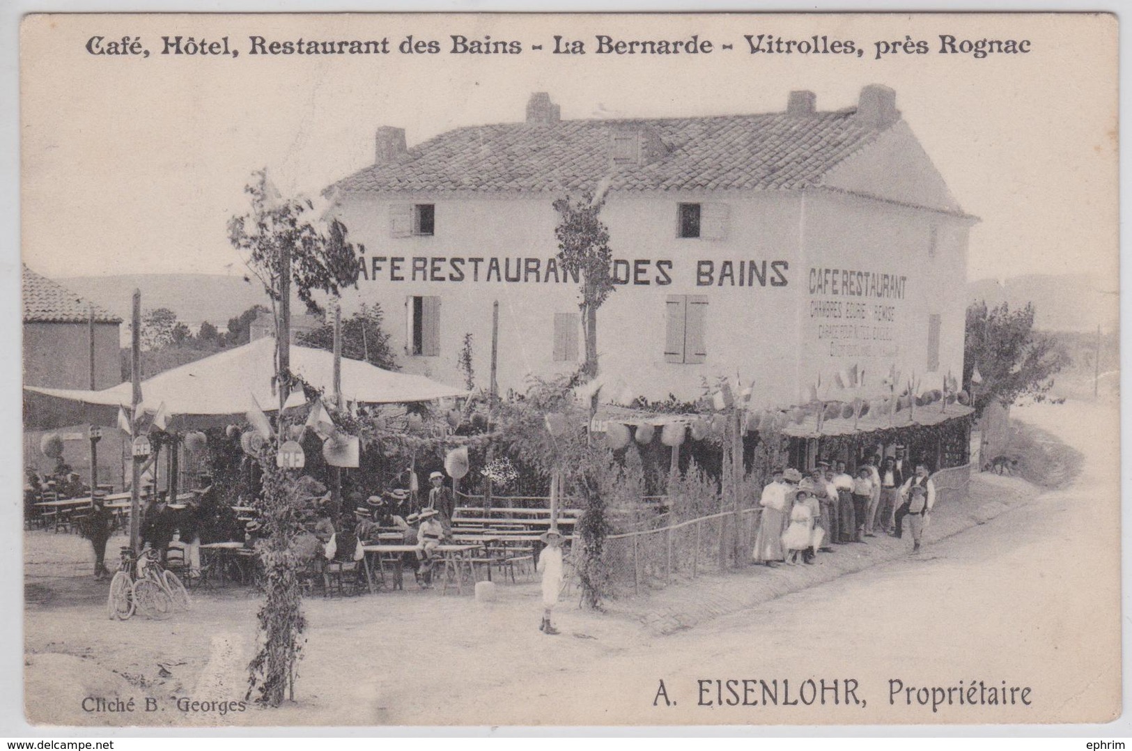 VITROLLES Près Rognac - Café Hôtel Restaurant Des Bains La Bernarde Eisenlohr Propriétaire - Andere & Zonder Classificatie