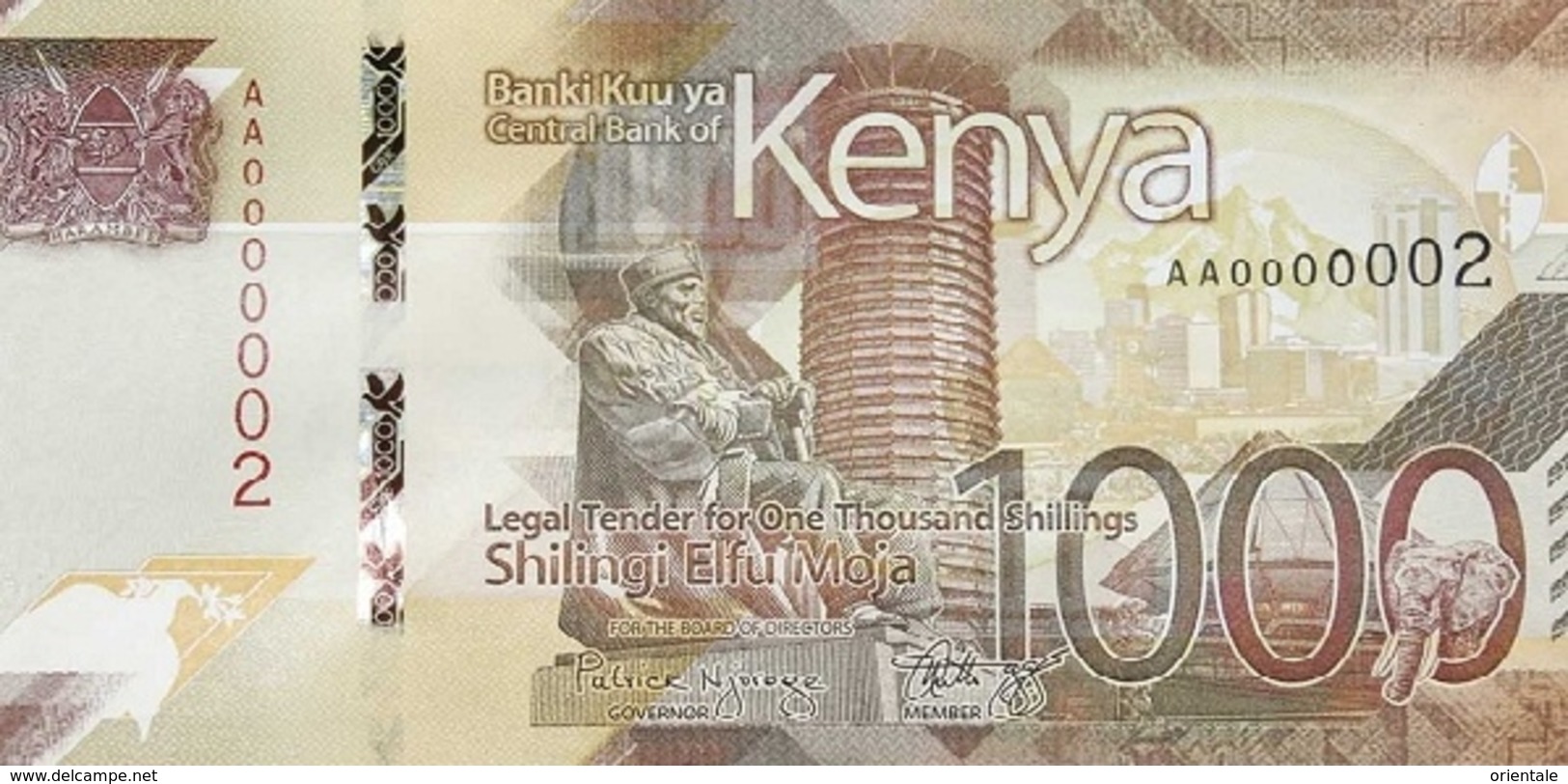 KENYA P. NEW 1000 S 2019 UNC - Kenya