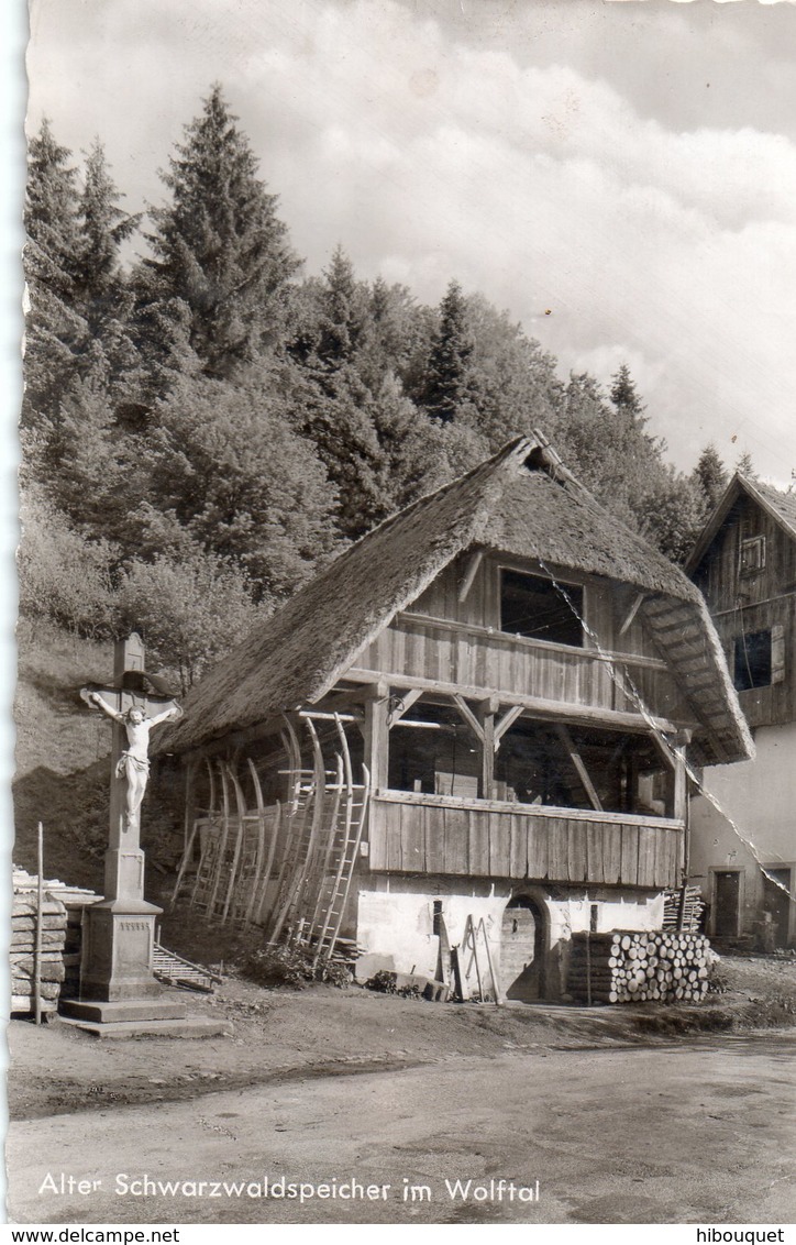 CPSM, Alter Schwarzwaldspeicher Im Wolftal, Chalet Et Calvaire - Wolfach