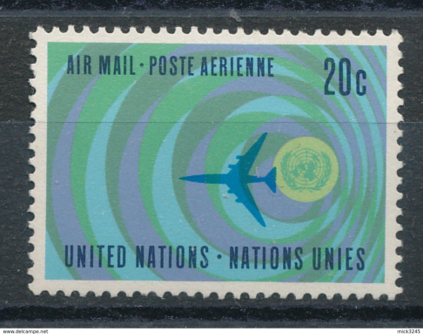 Nations Unies PA N°13** Avion - Poste Aérienne