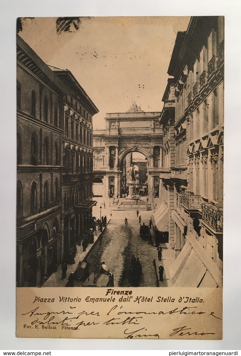 V 10325 Firenze - Piazza Vittorio Emanuele Dall' Hotel Stella D' Italia - Firenze