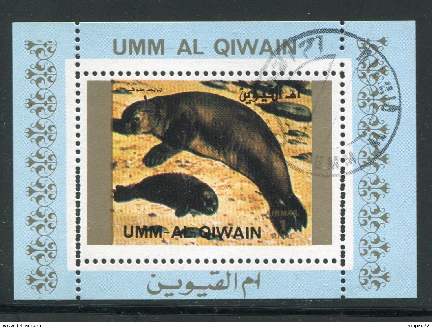 UMM AL-QIWAIN- Timbre Oblitéré (phoques) - Autres & Non Classés