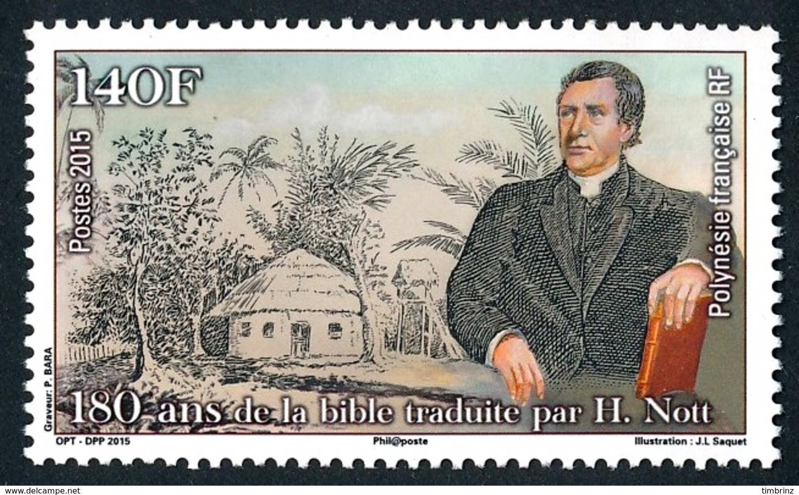 POLYNESIE 2015 - Yv. 1086 **  - Traduction De La Bible En Tahitien  ..Réf.POL24981 - Neufs
