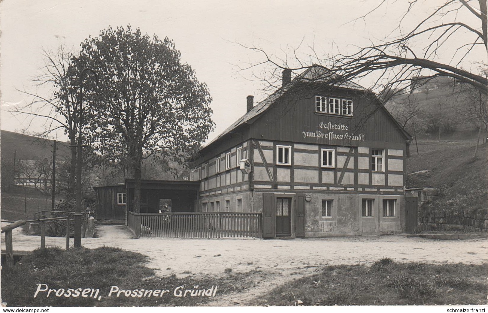 AK Prossen Gasthof Prossner Gründl A Rathmannsdorf Porschdorf Waltersdorf Bad Schandau Königstein Sächsische Schweiz - Rathmannsdorf (Sachsen)