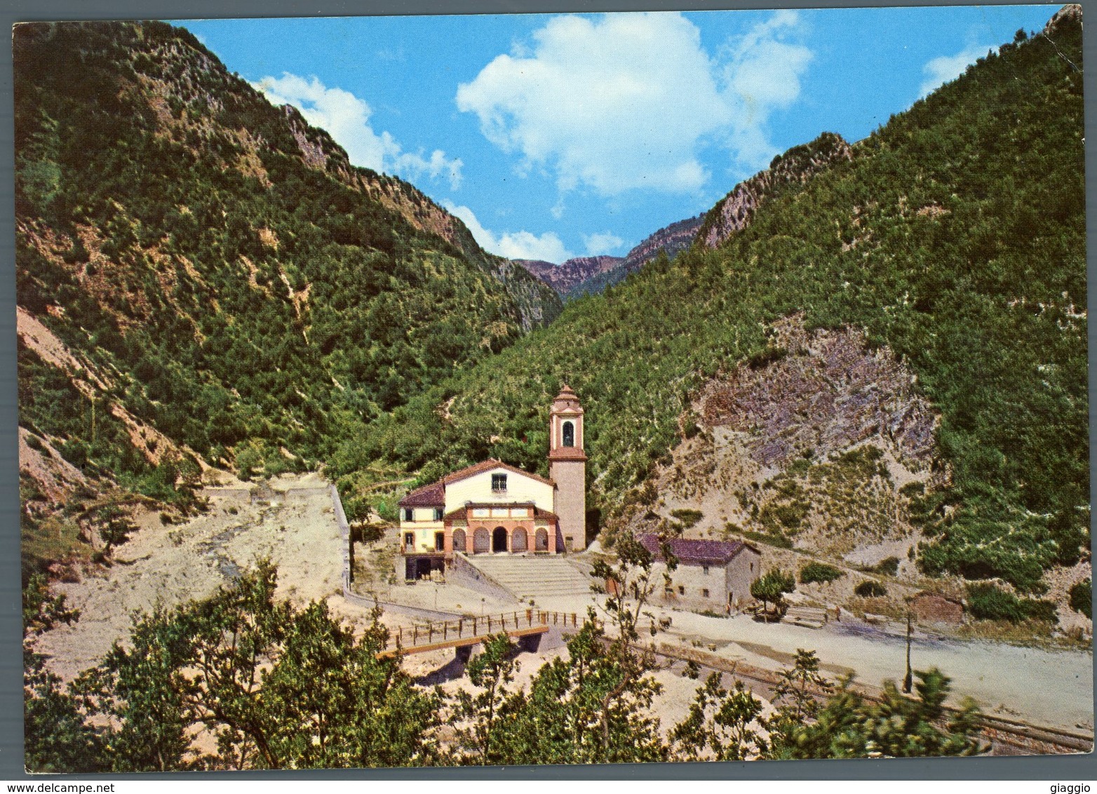 °°° Cartolina - Montefortino Santuario Madonna Dell'ambro Gola Del Fiume Viaggiata °°° - Ascoli Piceno