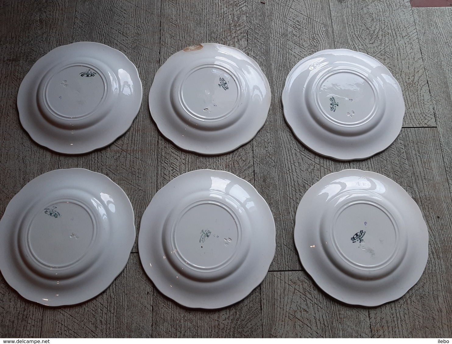 Lot 6 Assiettes Parlantes Série Au Tonkin N° 1-2-3-4-5-8- Creil Et Montereau Assiette Militaire - Creil Montereau (FRA)