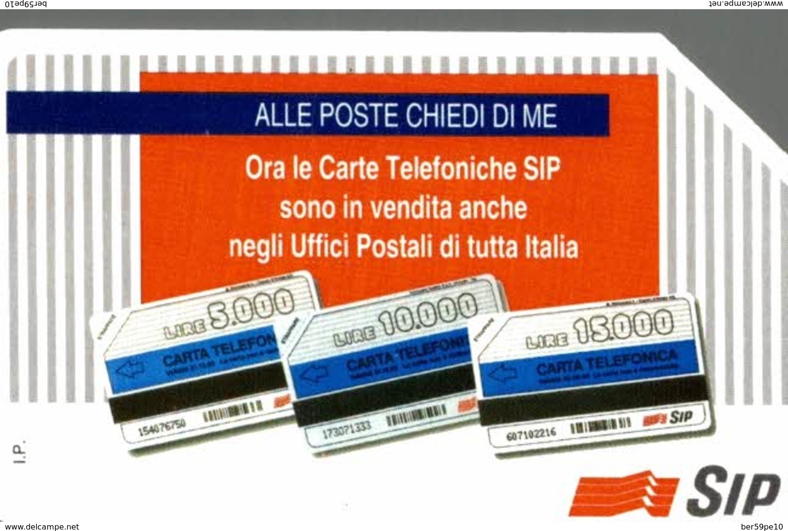 ITALIE CARTA TELEFONICA ALLE POSTE CHIEDI DI ME LIRE 5.000 - Collections