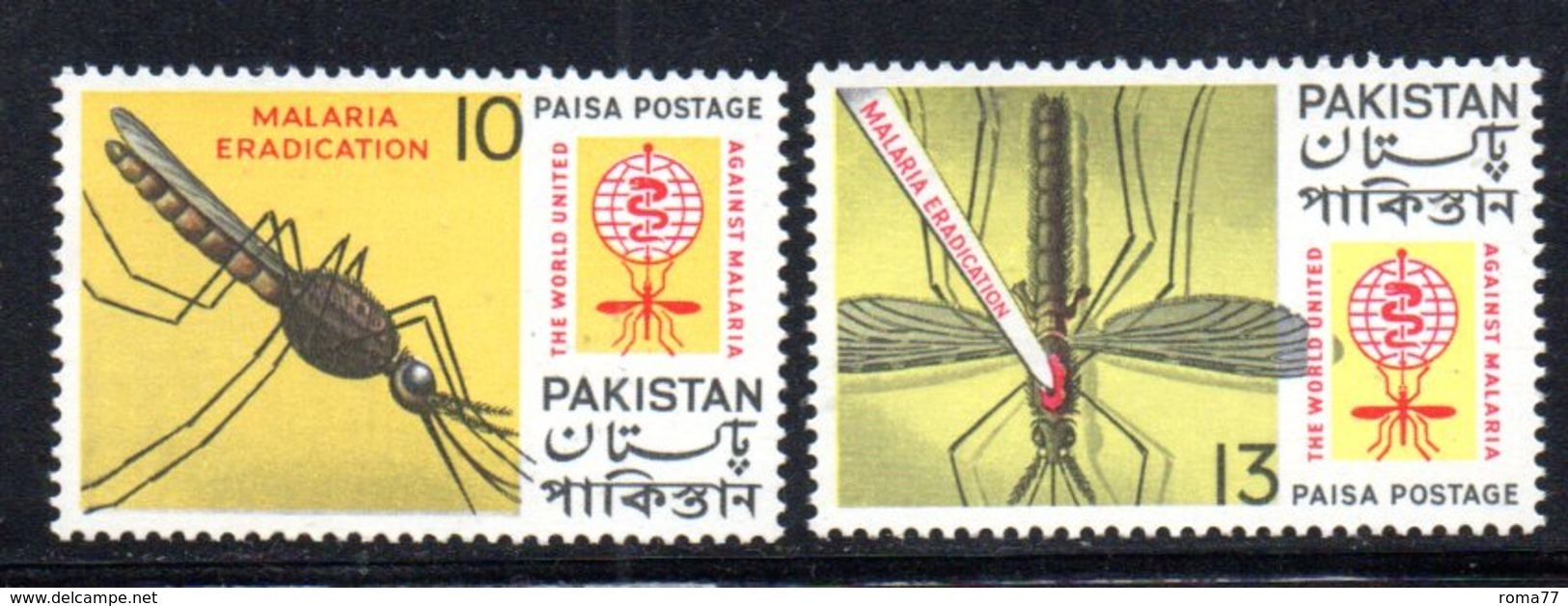 APR1777 - PAKISTAN 1962 , Serie Yvert N. 159/160  ***  MNH  (2380A) Malaria - Pakistan