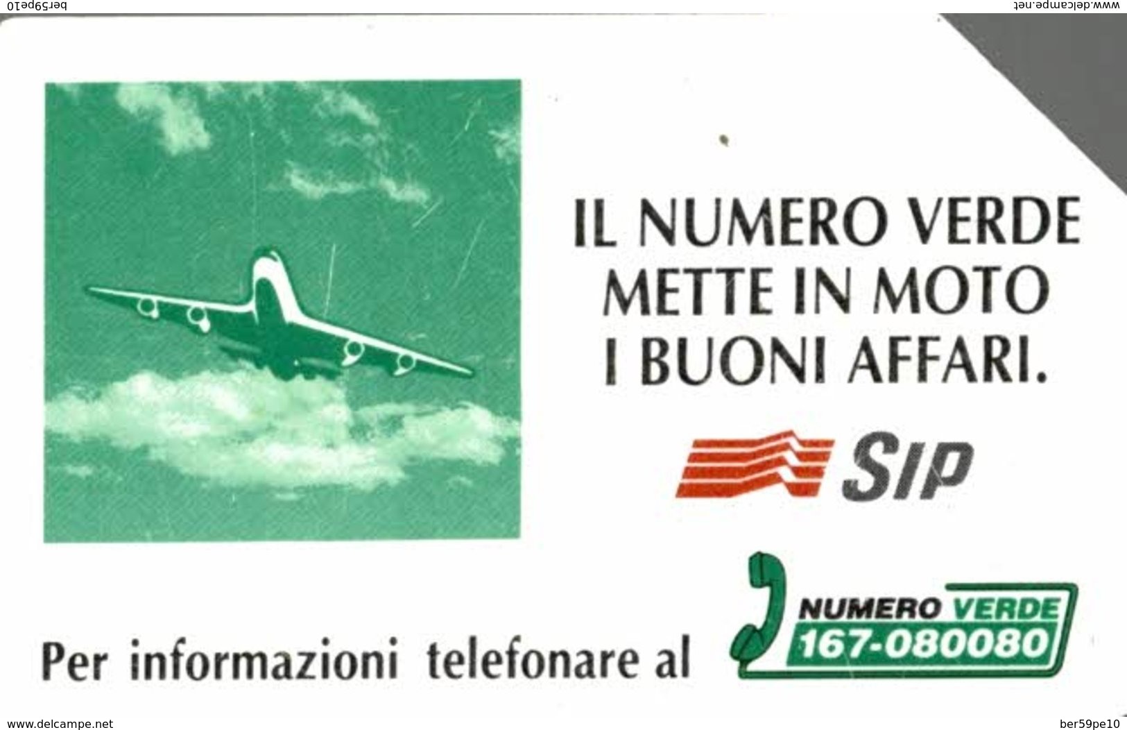 ITALIE CARTA TELEFONICA  IL NUMERO VERDE METTE IN MOTO I BUONI AFFARI  LIRE 5.000 - Verzamelingen