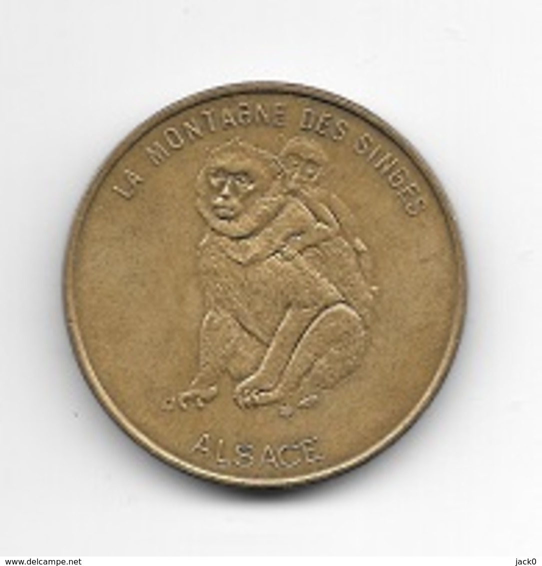 Médaille Touristique  Monnaie De Paris, Animal, ALSACE, LA  MONTAGNE  DES  SINGES - Sin Fecha