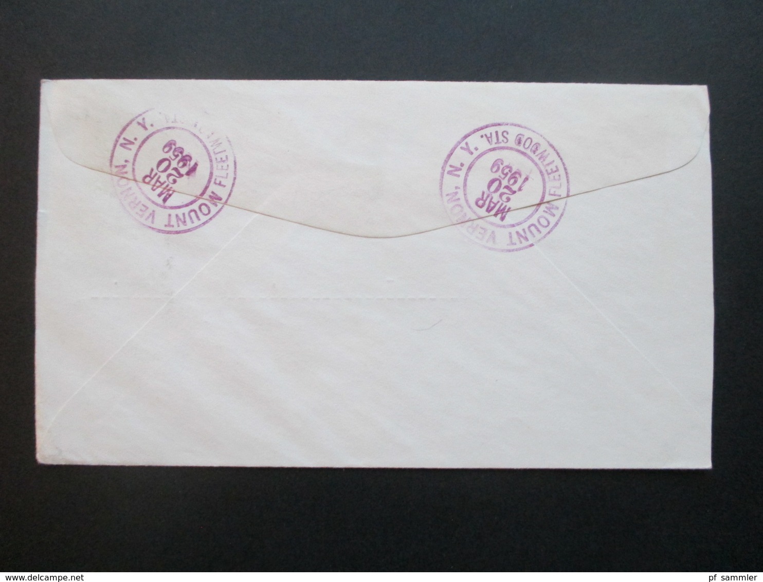 USA 1938/1959 Air Mail / Registered Paul P. Jemtschoujin Bronxville Nach Berlin Mariendorf West Berlin Nr. 436 Waag.Paar - Briefe U. Dokumente