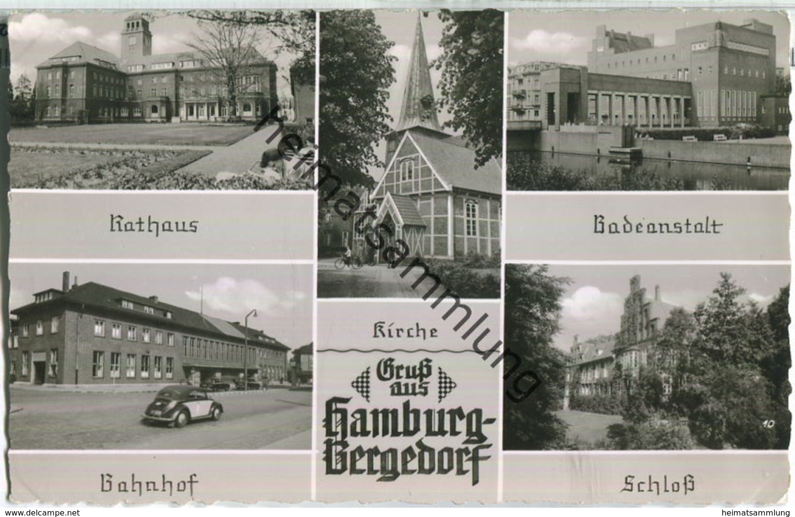 Hamburg-Bergedorf - Badeanstalt - Bahnhof - Verlag Ferd. Lagerbauer & Co. Hamburg - Bergedorf