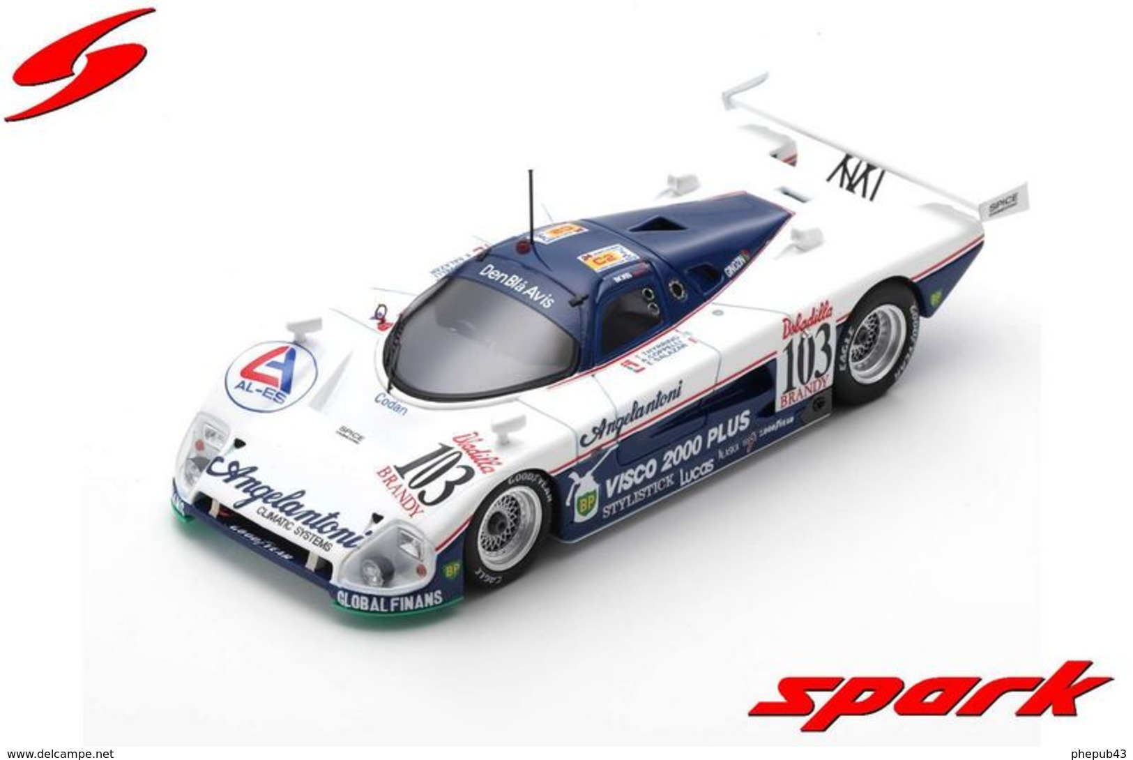 Spice SE 88 C - A. Coppelli/T. Thyrring/E. Salazar - 24H Le Mans 1988 #103 - Spark - Spark