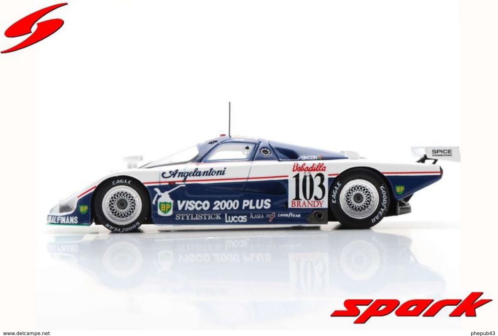 Spice SE 88 C - A. Coppelli/T. Thyrring/E. Salazar - 24H Le Mans 1988 #103 - Spark - Spark