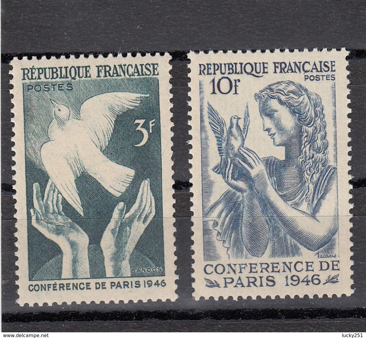 France - 1946 - N° YT 761/62** - Conférence De La Paix à Paris - Nuovi