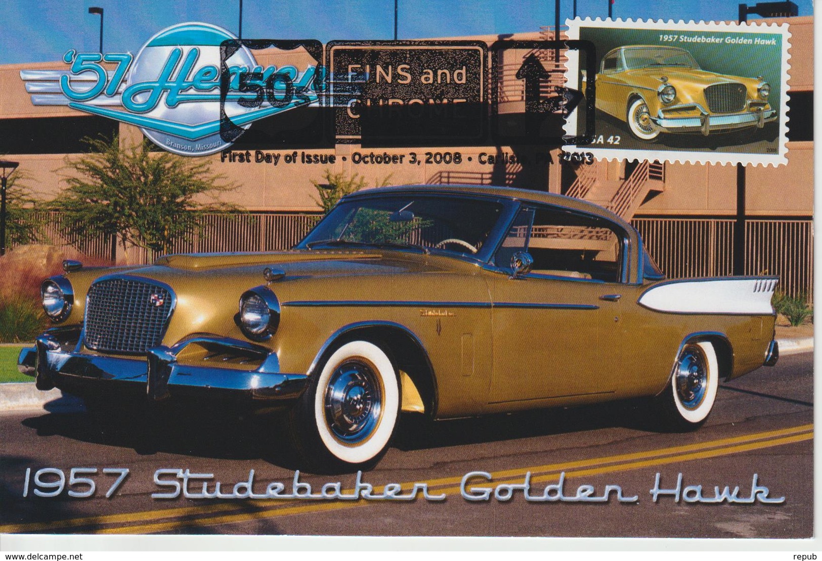 Etats Unis Carte Maximum 2008 Voiture Studebaker 4119 - Cartoline Maximum