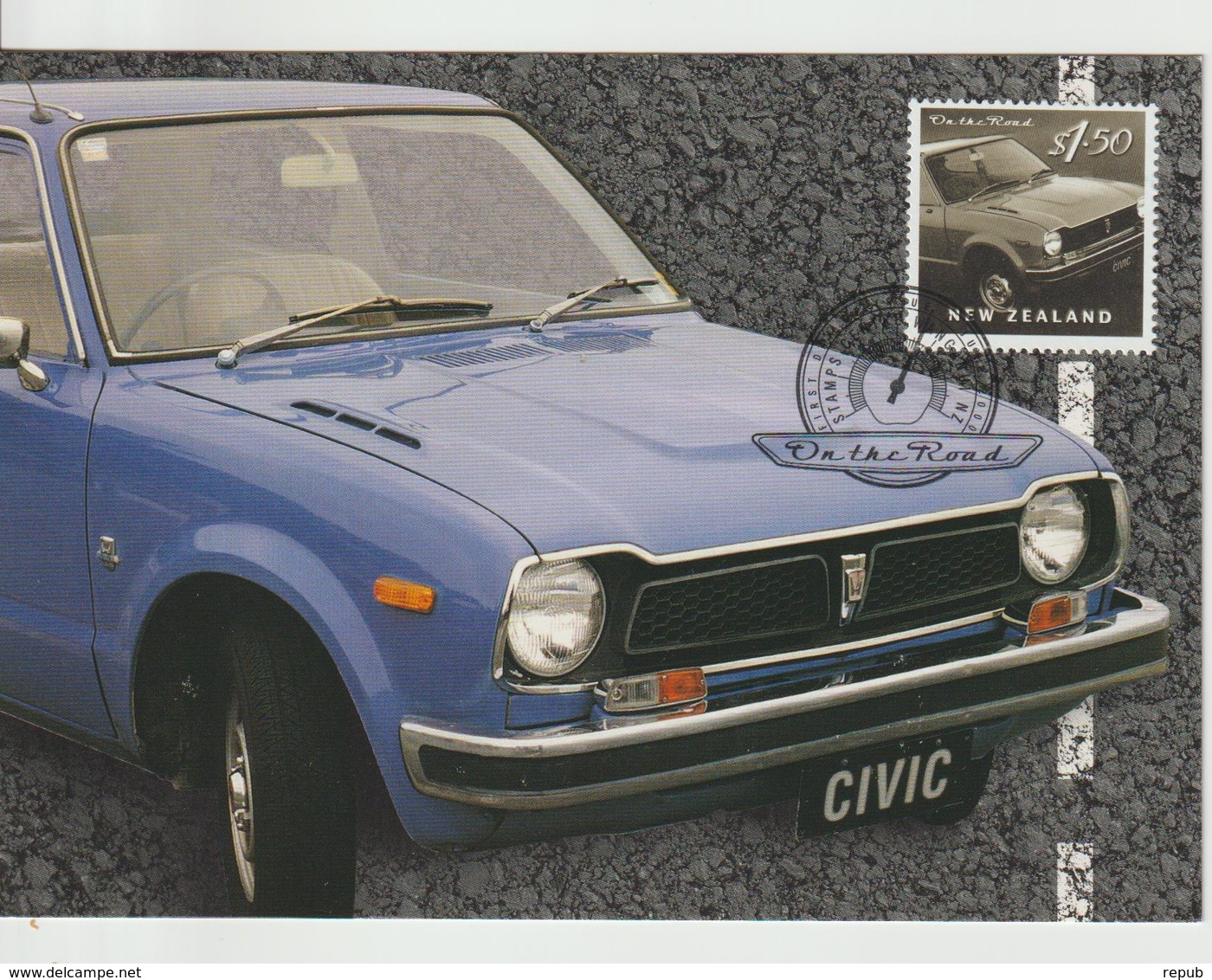 Nouvelle Zélande Carte Maximum 2000 Voiture Honda 1768 - Cartas & Documentos