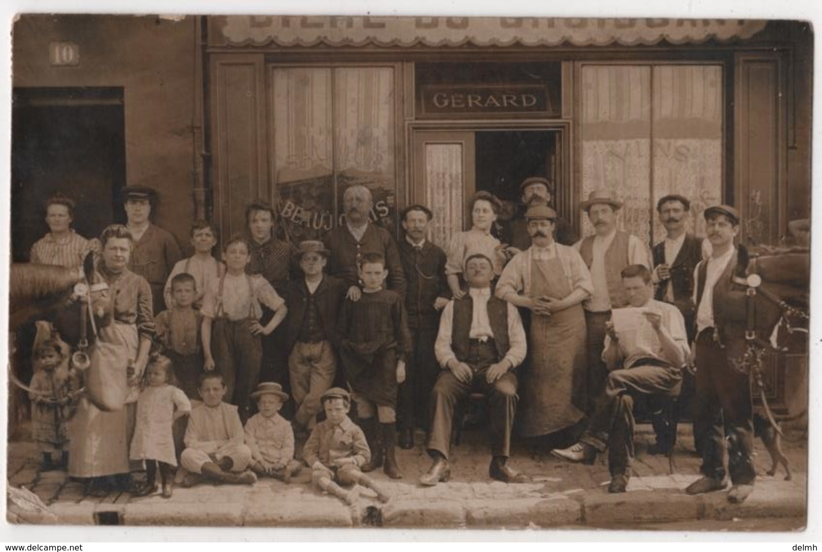 Carte Photo PARIS XVII Café GERARD Biere Du Croissant Au N° 10 Rue à Identifier - Caffé