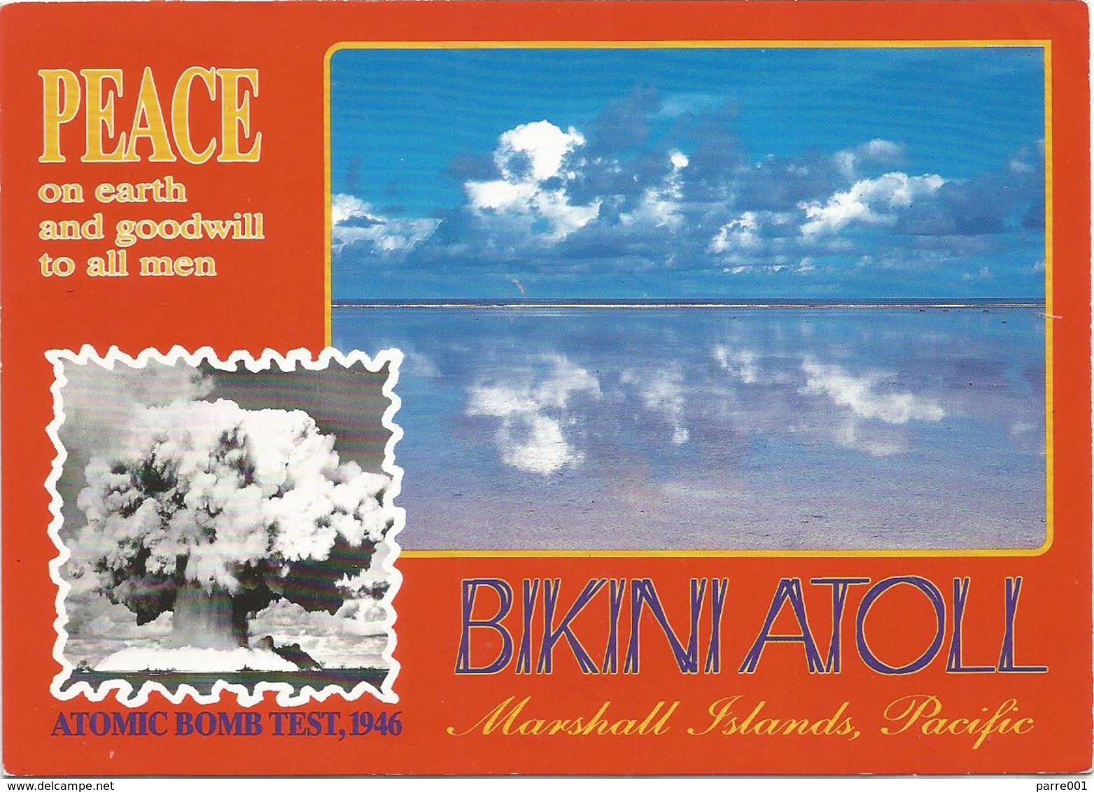 Marshall Is 1991 Majuro White Tern Gygis Alba Bikini Atomic Bomb Atoll Viewcard - Marshall Islands