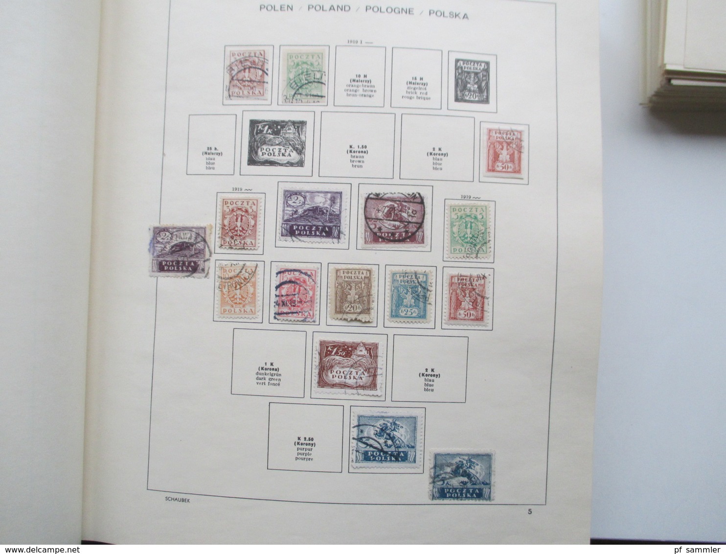 Sammlung Polen Im Schaubek VD Album Ab 1919 - 91 Viel O Aber Auch Einiges * (Erstfalz), Wenige ** Mit Blocks! Fundgrube - Collections (with Albums)