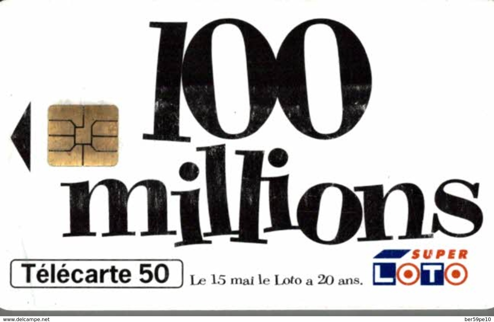 TELECARTE 50 UNITES 100 MILLIONS  SUPER LOTO - Spelletjes