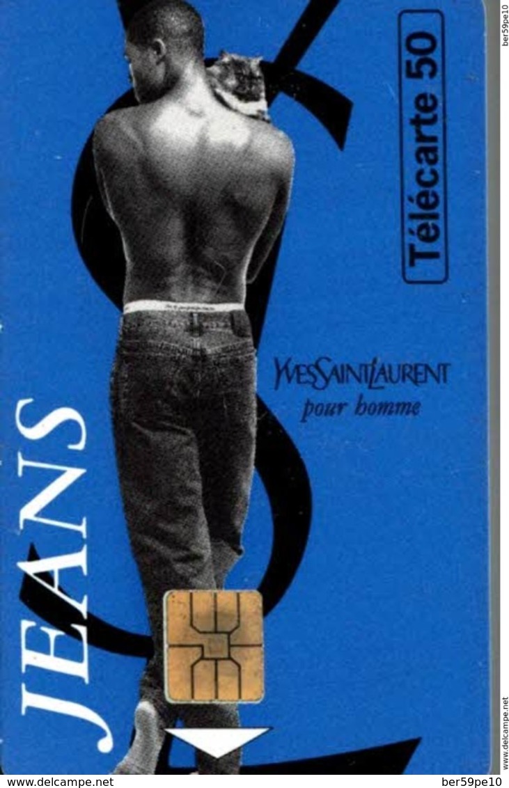 TELECARTE 50 UNITES JEANS YVES SAINT-LAURENT POUR HOMME - Jeux