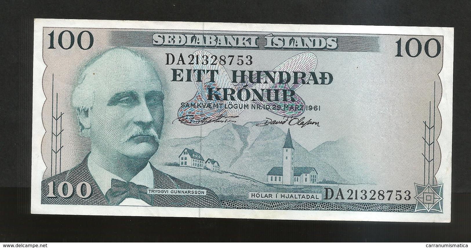 ISLANDA - NATIONAL BANK - 100 KRONUR (1961) - Islanda