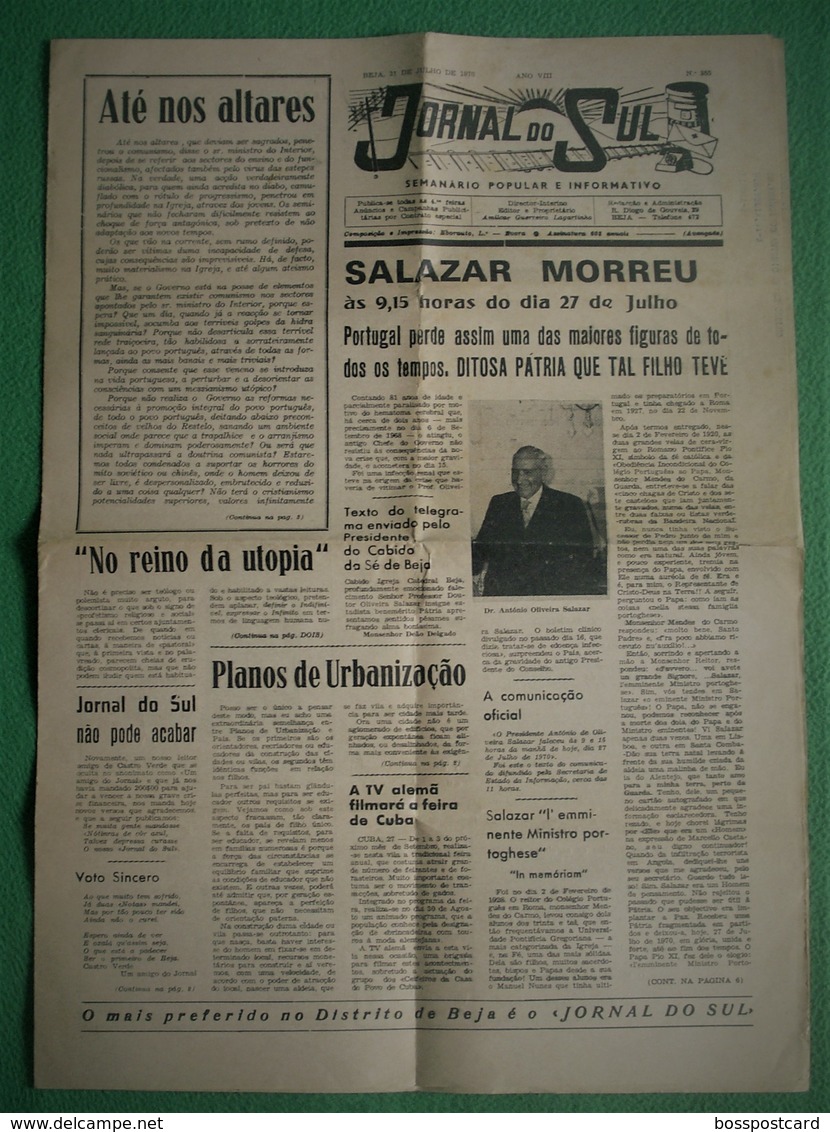 Beja - Jornal Do Sul - Imprensa - República Portuguesa - Estado Novo - Salazar - Portugal - Humour
