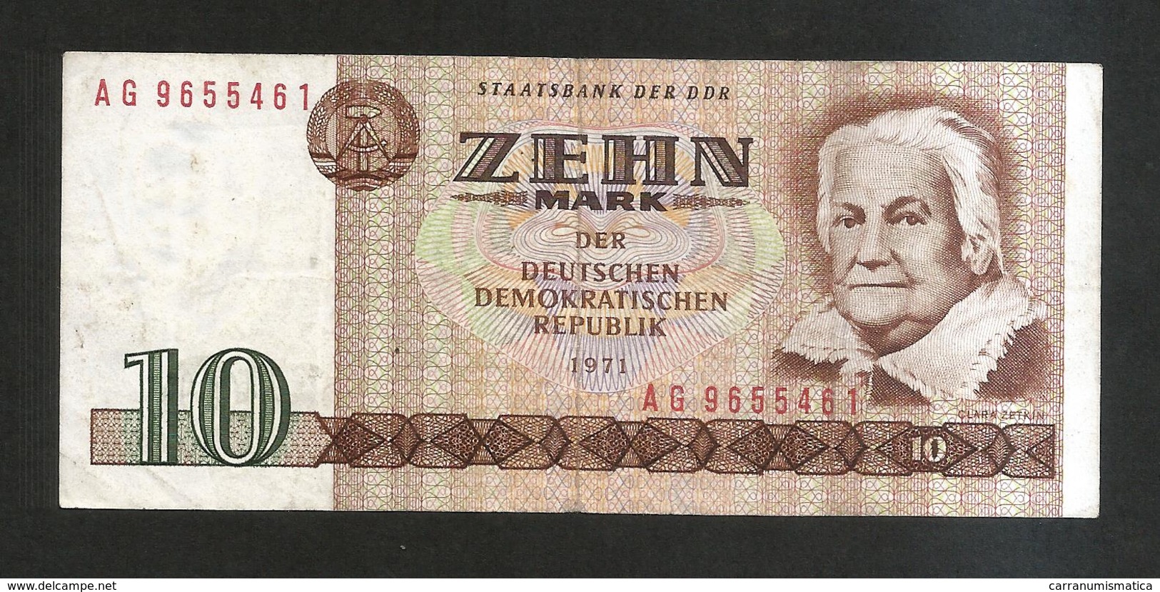 DDR / DEUTSCHLAND - 10 MARK (1971) C. ZETKIN - 10 Mark