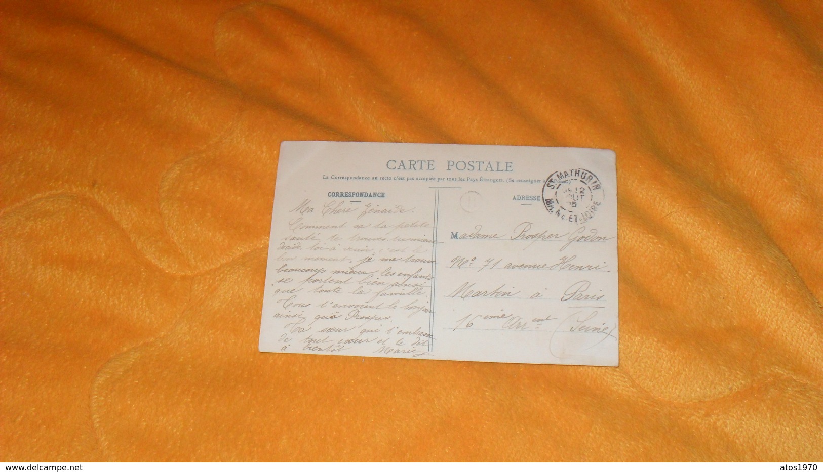 CARTE POSTALE ANCIENNE CIRCULEE DE 1905.../ LE PETIT TELEPHONE..FEMME ..BERGERET..CACHET + TIMBRE - Bergeret