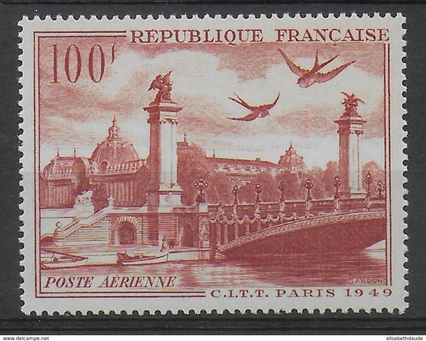 1949 - POSTE AERIENNE - YVERT N°28 ** MNH - COTE = 9 EUROS - - 1927-1959 Mint/hinged