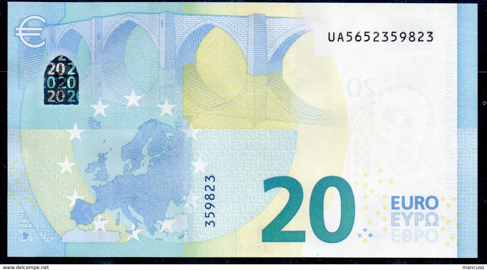 € 20  FRANCE  UA U027  "65"  DRAGHI  UNC - 20 Euro
