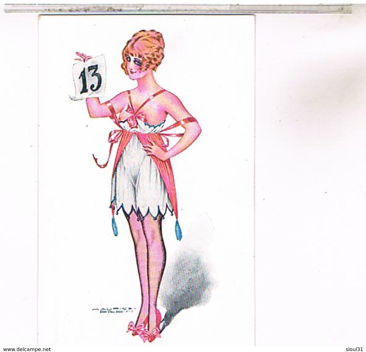 Illustrateur Pin Up MAURICE PEPIN Serie   23-115    Porte Bonheur Mp10 - Pepin