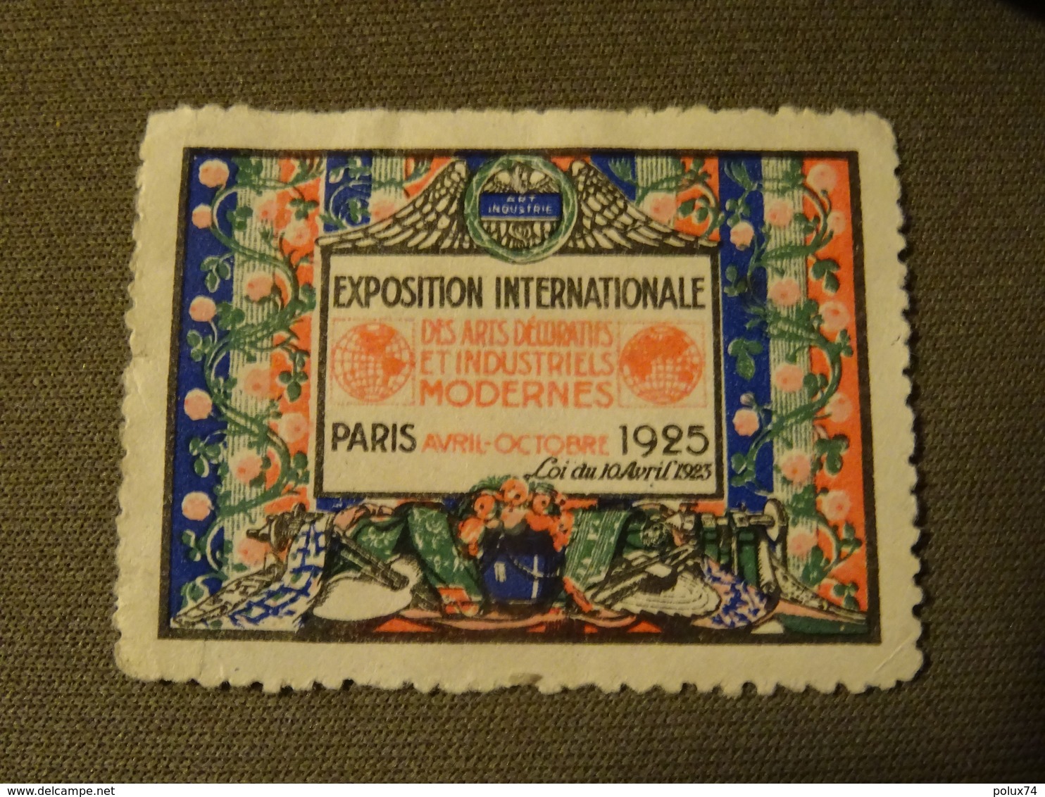 FRANCE  1925 EXPOS  DES ARTS DECORATIF ET INDUSTRIELS MODERNES  PARIS - Usati