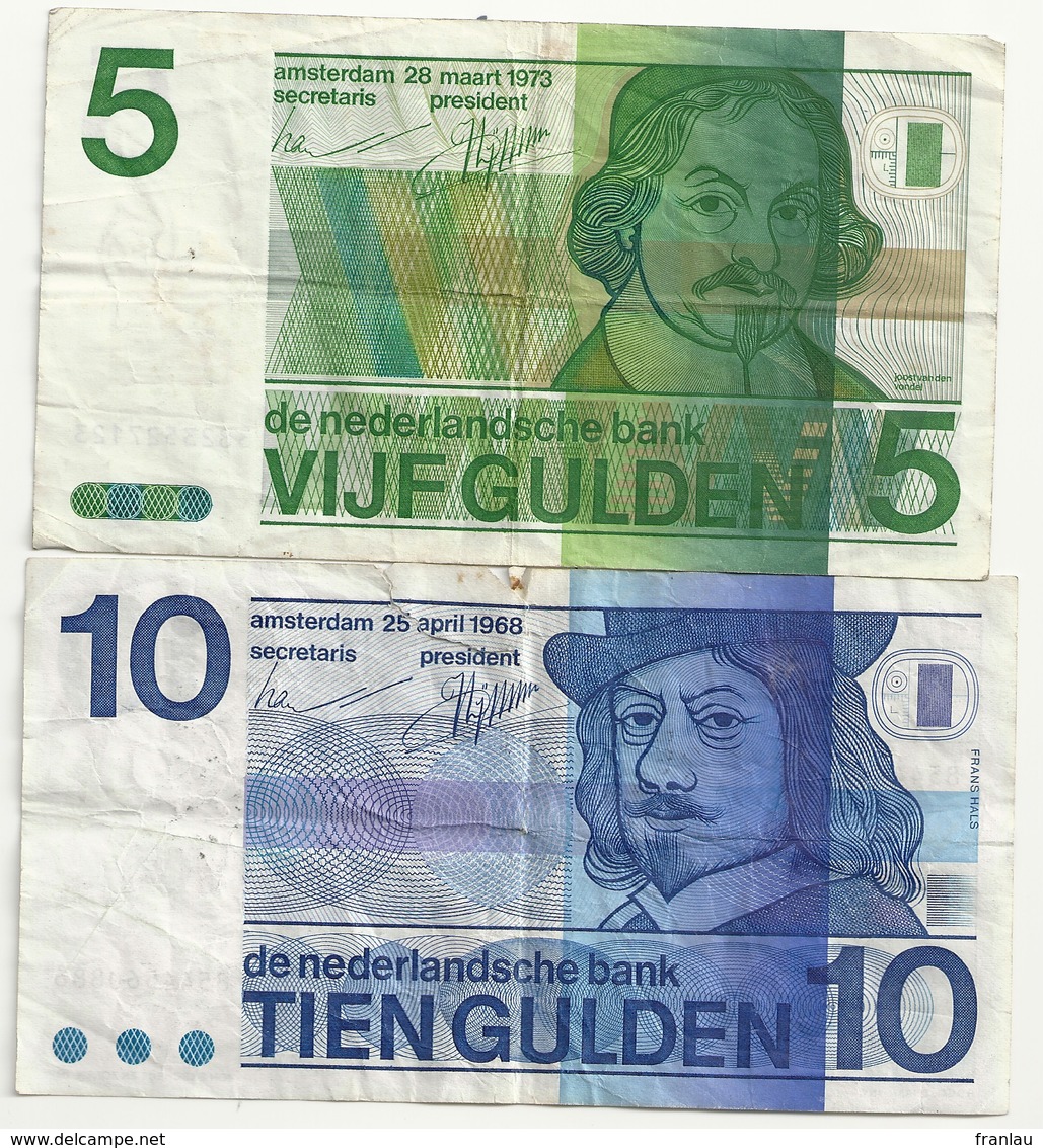 Pays Bas 5 + 10 Gulden - 10 Gulden