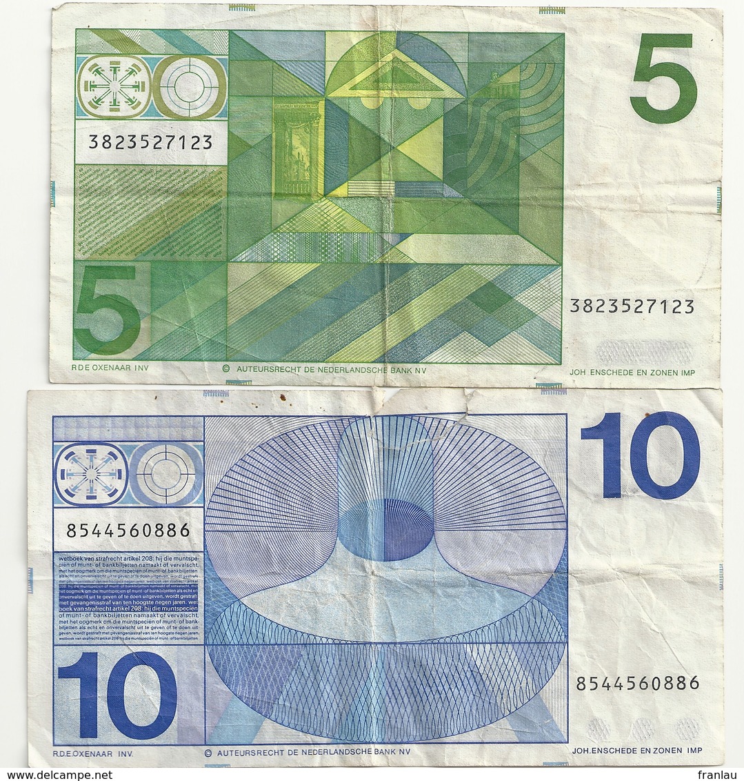 Pays Bas 5 + 10 Gulden - 10 Gulden