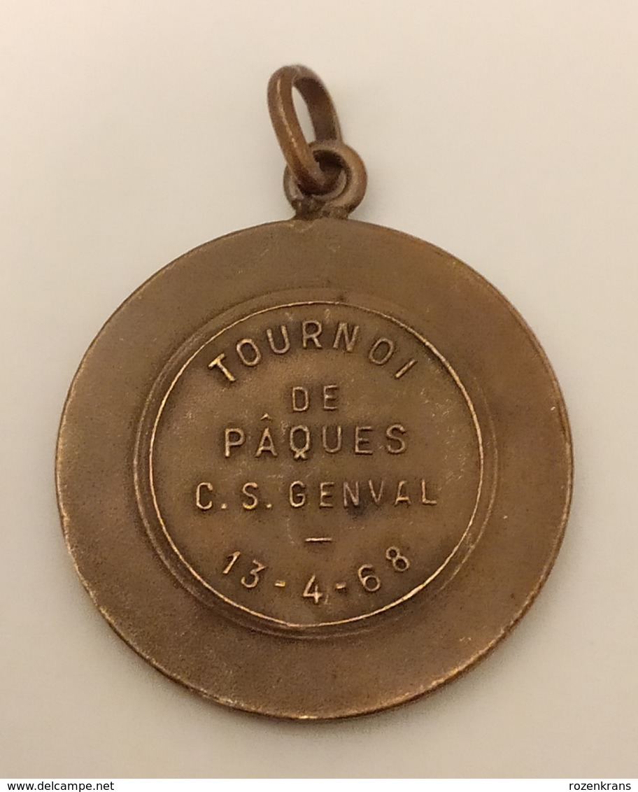 Football Voetball Fussball Foot Medal Médaille Sport Sports 1968 Genval - Sonstige & Ohne Zuordnung