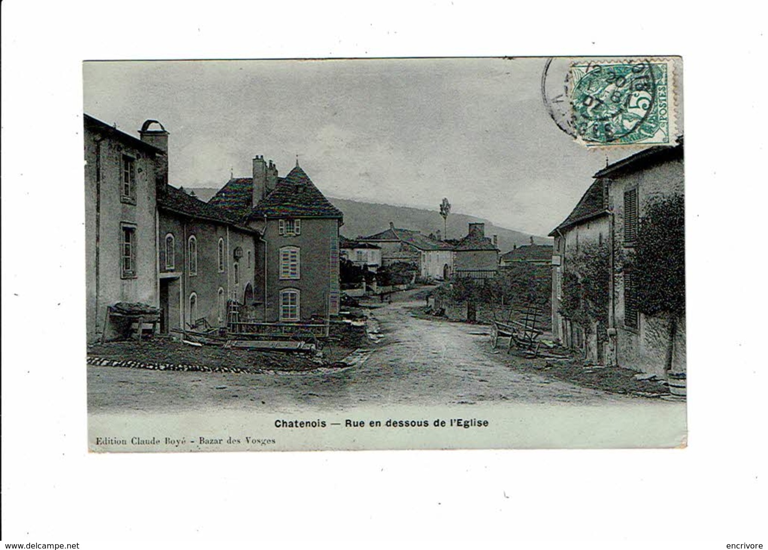 Cpa CHATENOIS Rue En Dessous De L'église éd Claude Boyé Bazar Des Vosges - Chatenois