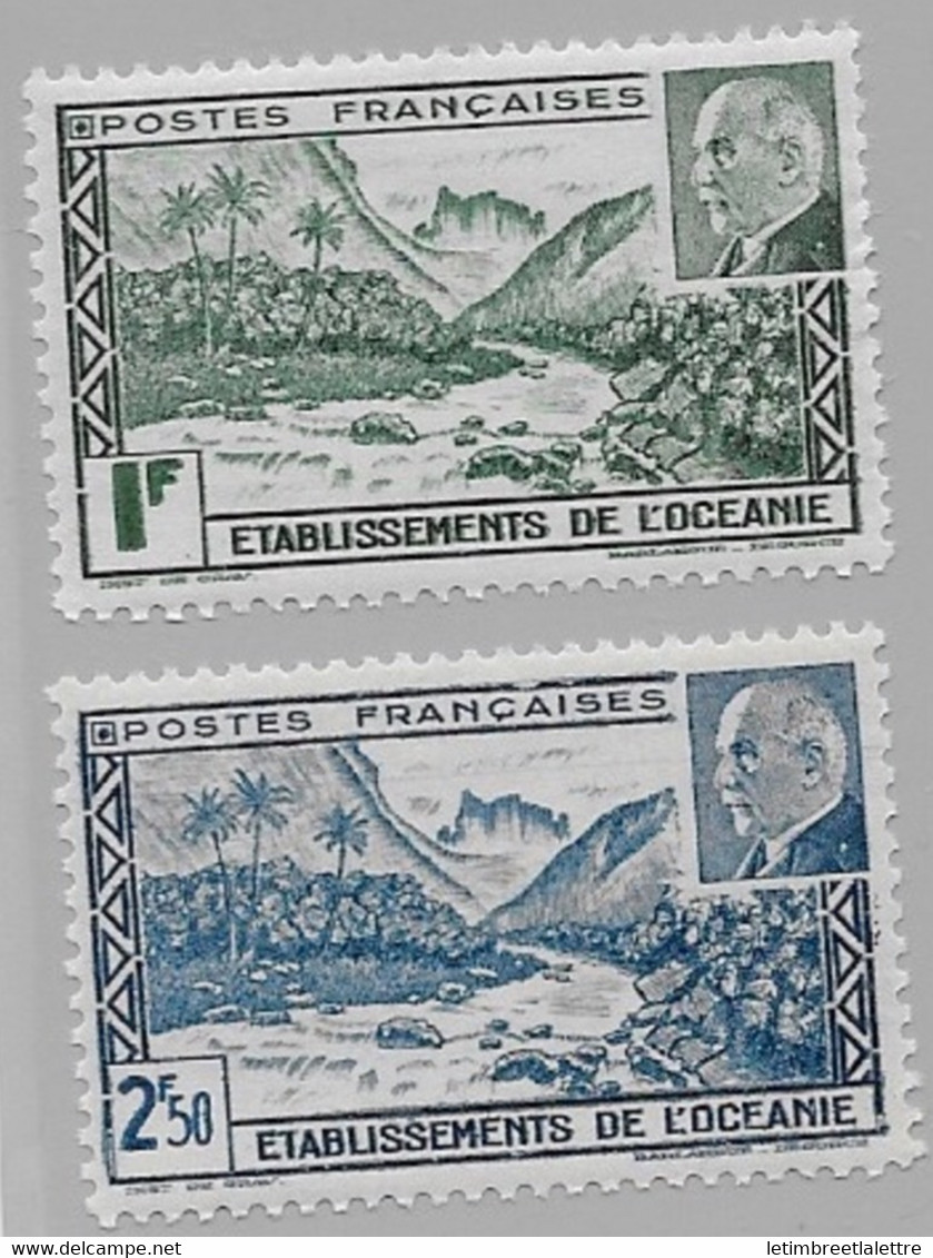 ⭐ Océanie - YT N° 138 Et 139 ** - Neuf Sans Charnière - 1941 ⭐ - Unused Stamps