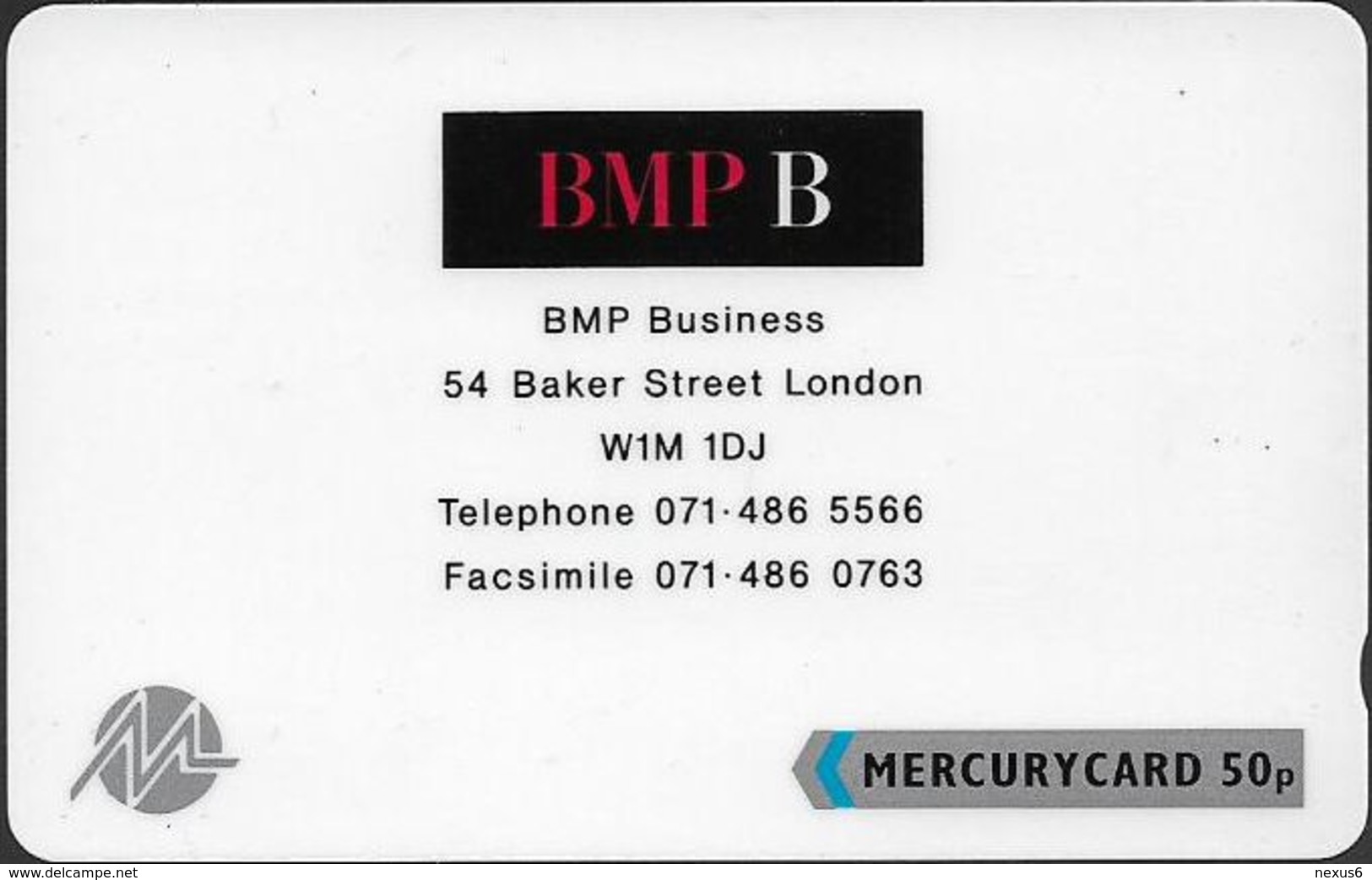 UK (Mercury) - BMP Business - 18MERD - MER057 - 2.360ex, Used - [ 4] Mercury Communications & Paytelco